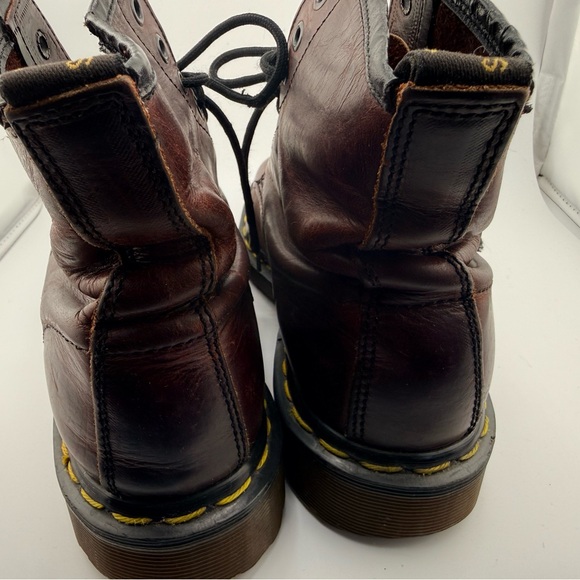 Dr. Martens Burgundy Leather Ankle Boots - Picture 4 of 6
